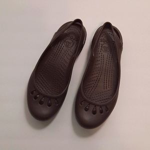 Brown crocs slingback womens size 9